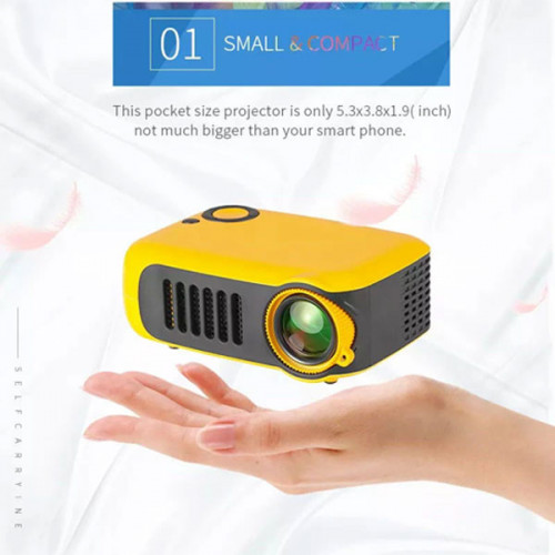 Mini Portable LED Projector For Home and Office ( Works with Power Bank )