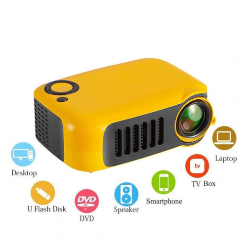 Mini Portable LED Projector For Home and Office ( Works with Power Bank )