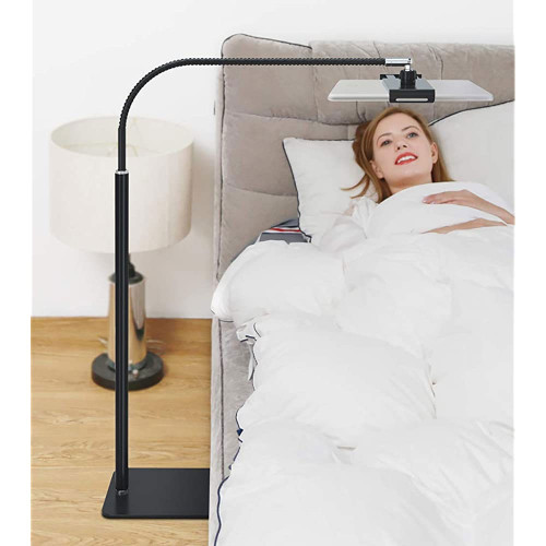 Aluminum Long Arm 2 In 1 Mobile , iPads and Tablet Floor Stand For 5" to 11"