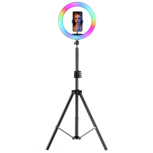 RGB Selfie Ring Light with Tripod - 10 inch