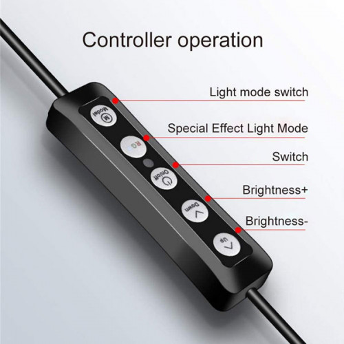 RGB Selfie Ring Light with Tripod - 10 inch