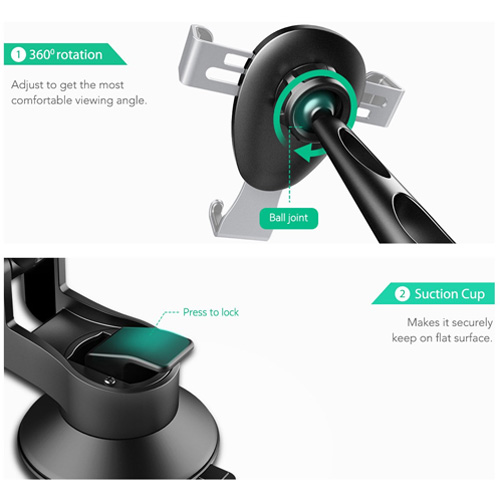 Rock Gravity Universal Dashboard Windscreen Phone Mount