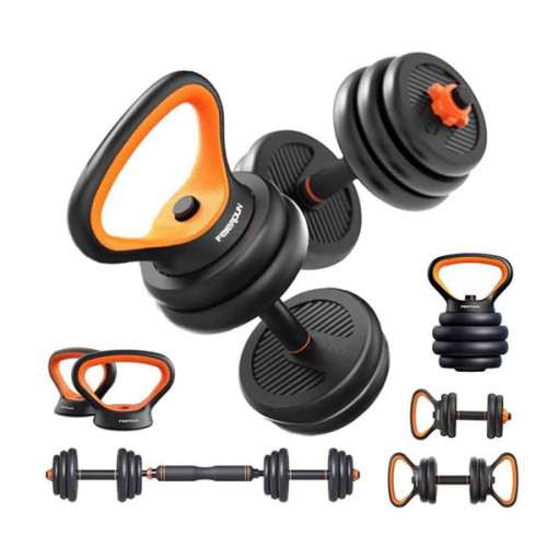 6 in 1 Adjustable Dumbbells, Barbell, Ke...