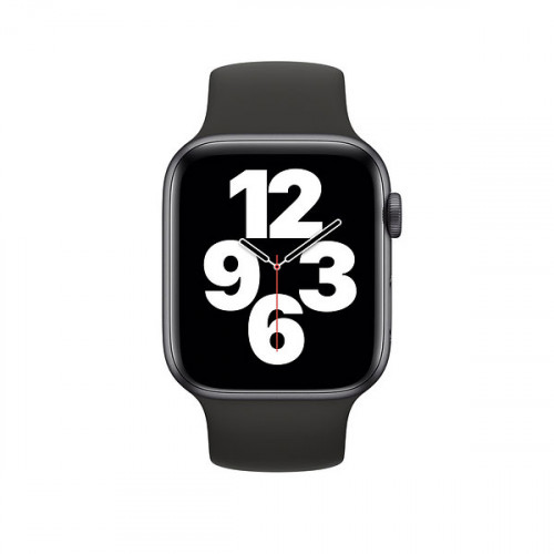 Soft Silicon Solo Loop Band for Apple Watch 44 MM/ 42 MM - Black