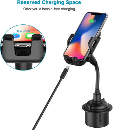 360 Degree Rotation Adjustable Car Cup Holder Phone Mount