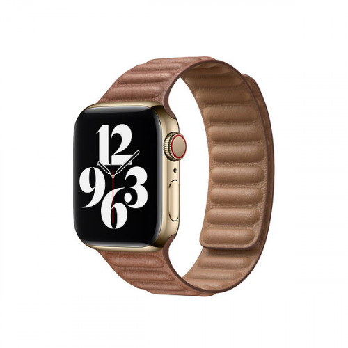 Apple Watch Leather Link Band For 42MM / 44MM - Saddle Brown
