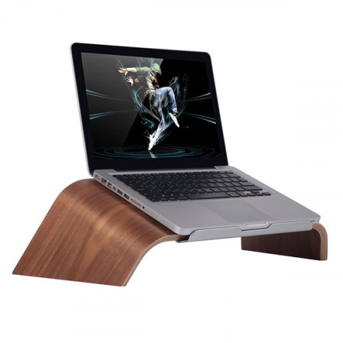 SAMDI Tilt Wood Laptop Stand - Walnut
