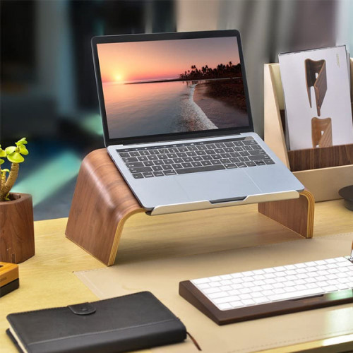 SAMDI Tilt Wood Laptop Stand - Birch Wood
