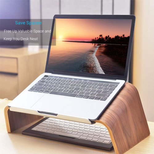 SAMDI Tilt Wood Laptop Stand - Birch Wood