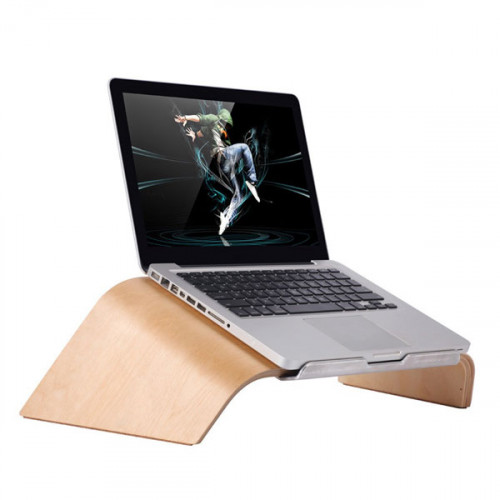 SAMDI Tilt Wood Laptop Stand - Birch Woo...