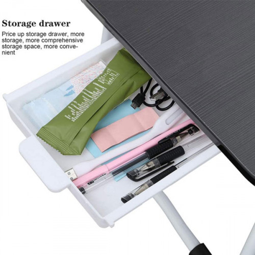 Multi-Purpose Wooden Laptop Desk Table with Storage Drawer - Green