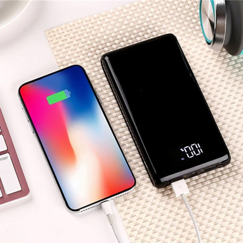 MoXom 10000 mAh Slim Power Bank with LED Display & USB-C Charging Port - Black