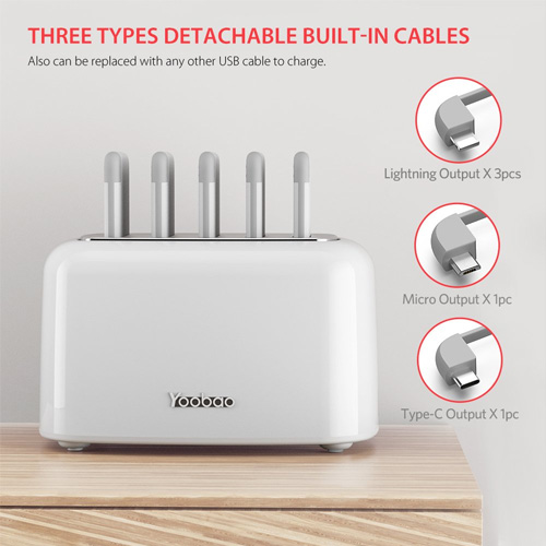 Yoobao Wireless Charging Station Power Bank Dock Includes 5 x 10000 mAh