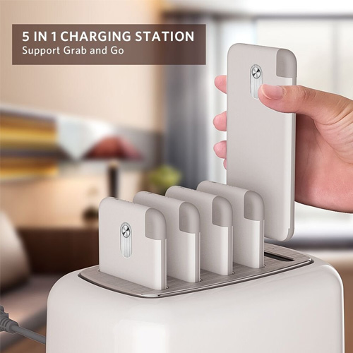 Yoobao Wireless Charging Station Power Bank Dock Includes 5 x 10000 mAh