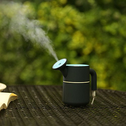 Portable Watering Pot Shape Mist Humidifier with LED - Blue