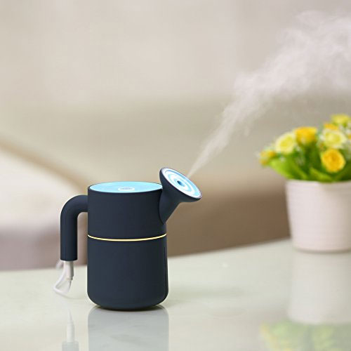 Portable Watering Pot Shape Mist Humidifier with LED - Blue
