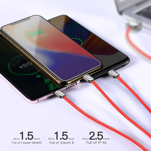 Baseus 3 in 1 Cable with Lighting , USB-C and Micro USB
