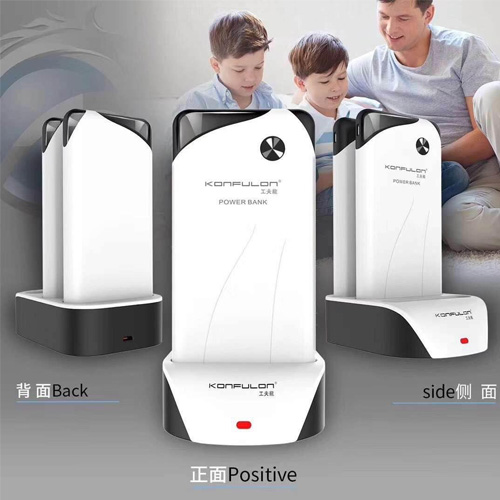 Konfulon 3 x 10000 mAh Power Bank Station with Dual USB Charger