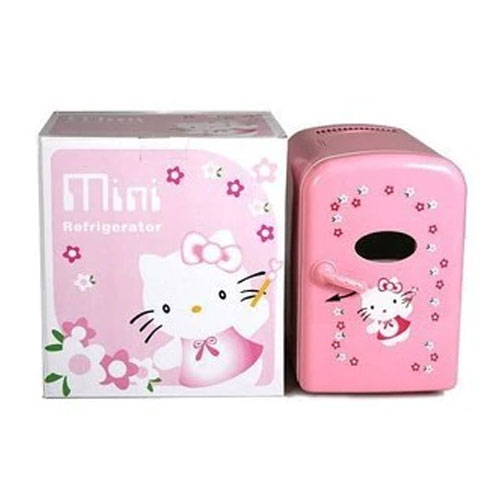 Hello Kitty Mini Refrigerator For Home , Office and Car