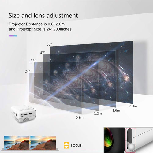 Mini YG200 Home LED Portable 1080P HD Projector