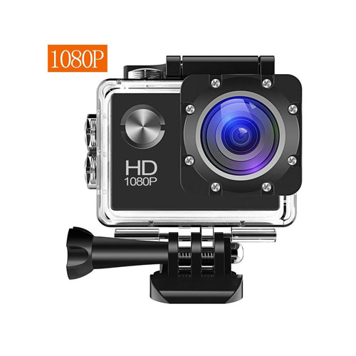 Rechargeable Waterproof 12MP 1080P 2 Inc...