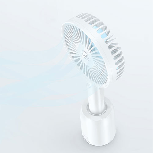 USAMS 65 Degree Rotation Rechargeable Mini HandHeld and Table Fan
