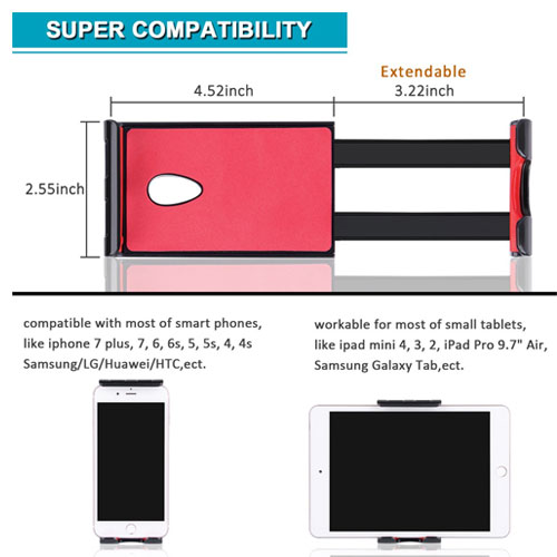 Mobile Phone Holder with Selfie Ring Light for Live Stream