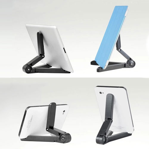 Portable Fold-up Stand For All Smart Phones & Tablets - Black