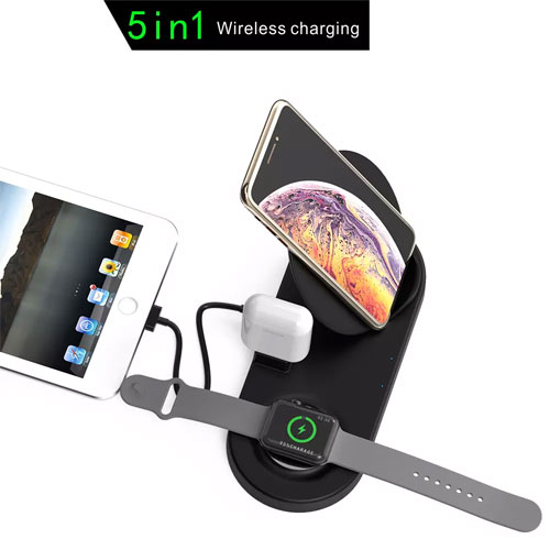 5 in 1 Wireless Charger For iPhone , Apple Watch , Tablets and Airpods