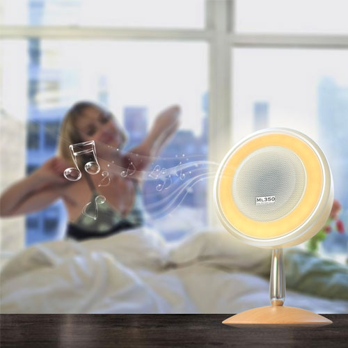 Wooden Retro Style Wireless Bluetooth Speaker with Color Changing LED Light