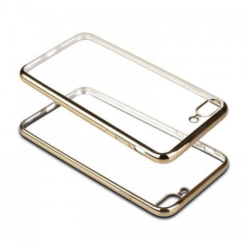 Electroplating Ultra Slim Lightweight Soft TPU Case with Free tempered Glass for iPhone 7 Plus / 8 Plus - Gold Electroplating Ultra Slim Lightweight Soft TPU Case with Free tempered Glass for iPhone 7 Plus / 8 Plus - Gold