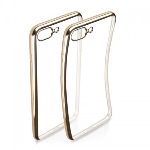 Electroplating Ultra Slim Lightweight Soft TPU Case with Free tempered Glass for iPhone 7 Plus / 8 Plus - Gold Electroplating Ultra Slim Lightweight Soft TPU Case with Free tempered Glass for iPhone 7 Plus / 8 Plus - Gold