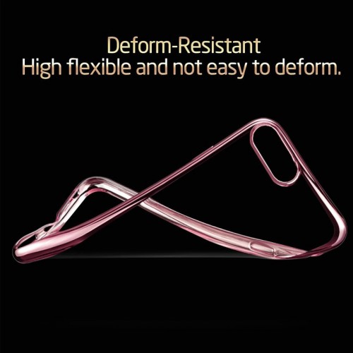Electroplating Ultra Slim Lightweight Soft TPU Case with Free tempered Glass for iPhone 7 / 8 - Rose Gold Electroplating Ultra Slim Lightweight Soft TPU Case with Free tempered Glass for iPhone 7 / 8 - Rose Gold