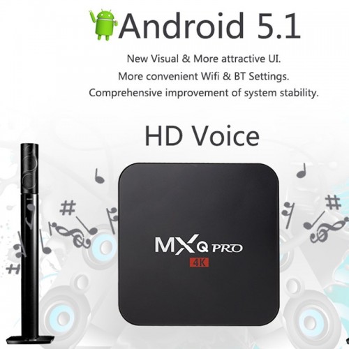 MXQ Pro 4K Android TV Box 1GB RAM and 8GB HDD