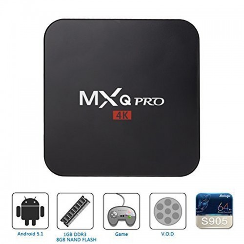 MXQ Pro 4K Android TV Box 1GB RAM and 8GB HDD