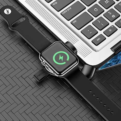 USAMS US-CC61 Magnetic Wireless Charger for Apple Watch Series 4/3/2/1 - Black
