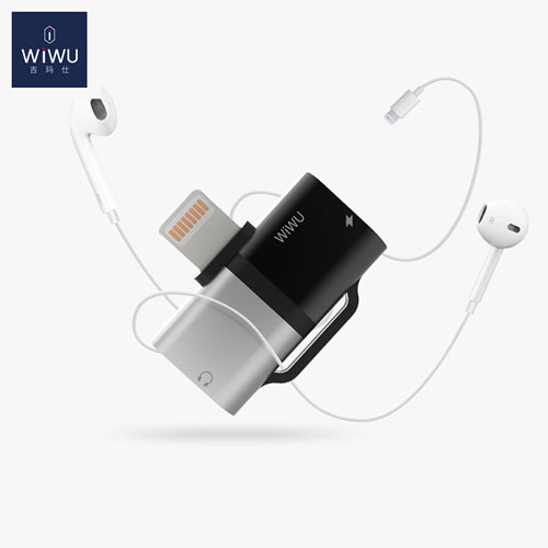 WIWU Dual Lightning Adapter For Headphone & Charging