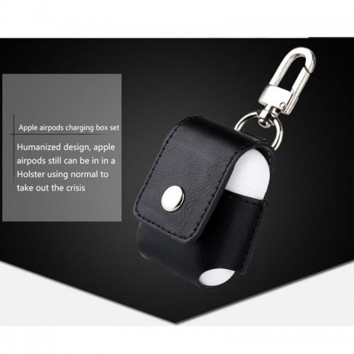 Premium PU Leather Protective Case for Apple AirPods - Black
