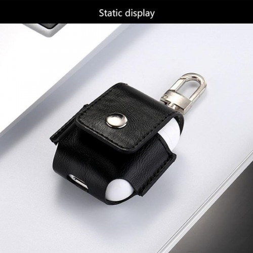 Premium PU Leather Protective Case for Apple AirPods - Black