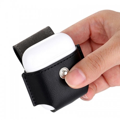 Premium PU Leather Protective Case for Apple AirPods - Black