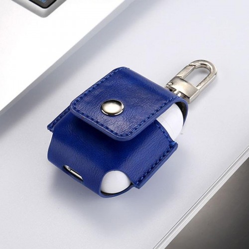 Premium PU Leather Protective Case for Apple AirPods - Blue