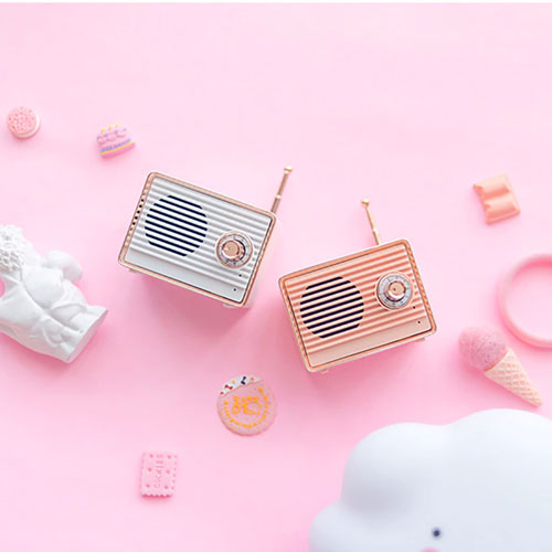 USAMS Retro Mini Bluetooth Speaker - White