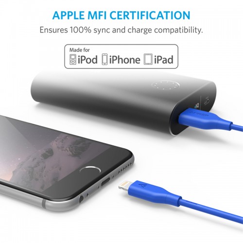 Anker PowerLine Cable For IOS Cable - Blue