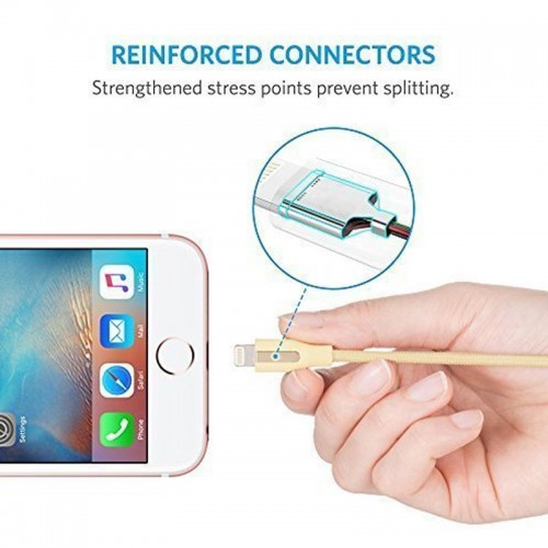 Anker PowerLine+ Lightning Cable For Apple Devices 1.8 Mtr - Gold