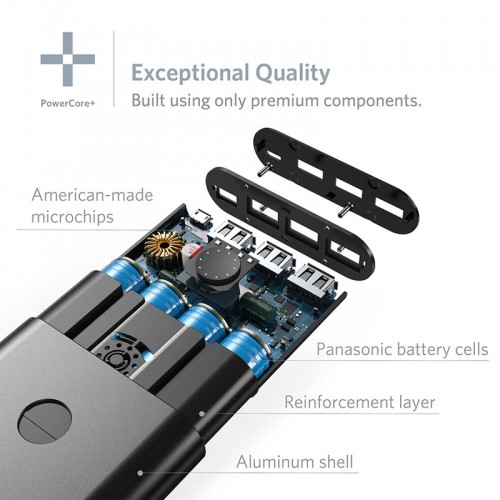 Anker PowerCore+ 26800 iQ and QC3.0 | PowerPort+1 Power Adapter - Black
