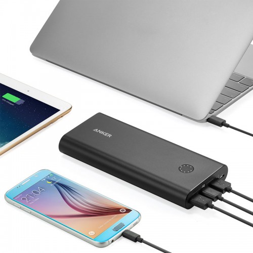 Anker PowerCore+ 26800 iQ and QC3.0 | PowerPort+1 Power Adapter - Black