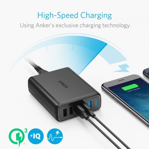 Anker PowerPort Speed 5 (Dual QC 3.0) -Black Anker PowerPort Speed 5 (Dual QC 3.0) -Black