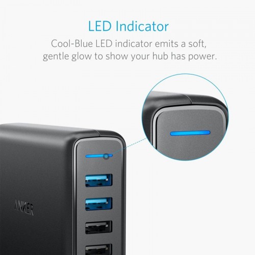 Anker PowerPort Speed 5 (Dual QC 3.0) -Black Anker PowerPort Speed 5 (Dual QC 3.0) -Black