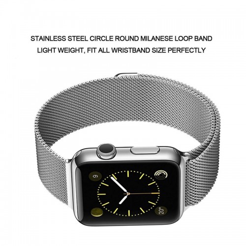 Limited Edition Milisen Magnetic Loop Apple Watch Band For 42 MM / 44 MM  Apple Watch - Silver