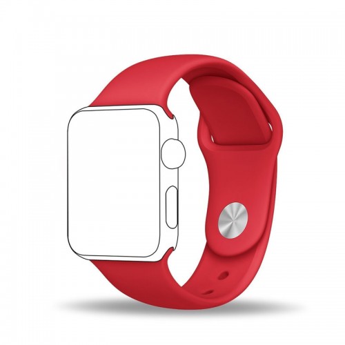 Silicon Soft Sports Watch Band For 42 MM / 44 MM Apple Watch - Red